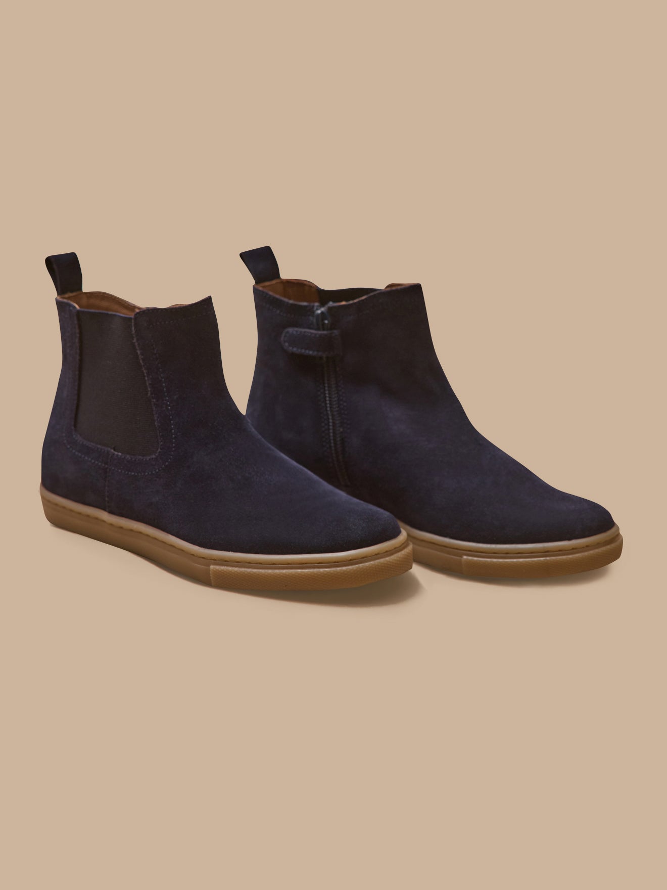 Boots chelsea cuir suédé garçon