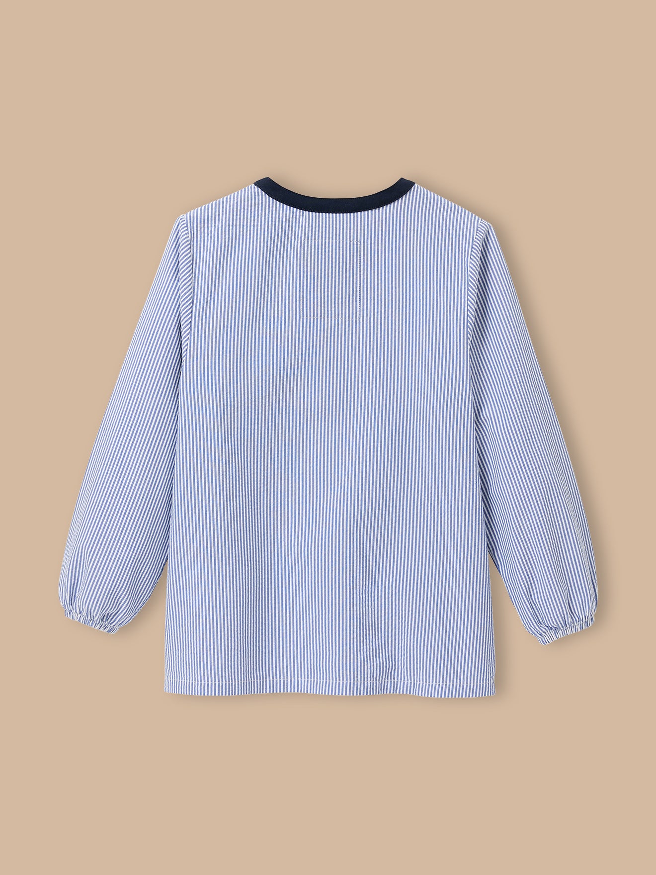 Boy's striped seersucker smock