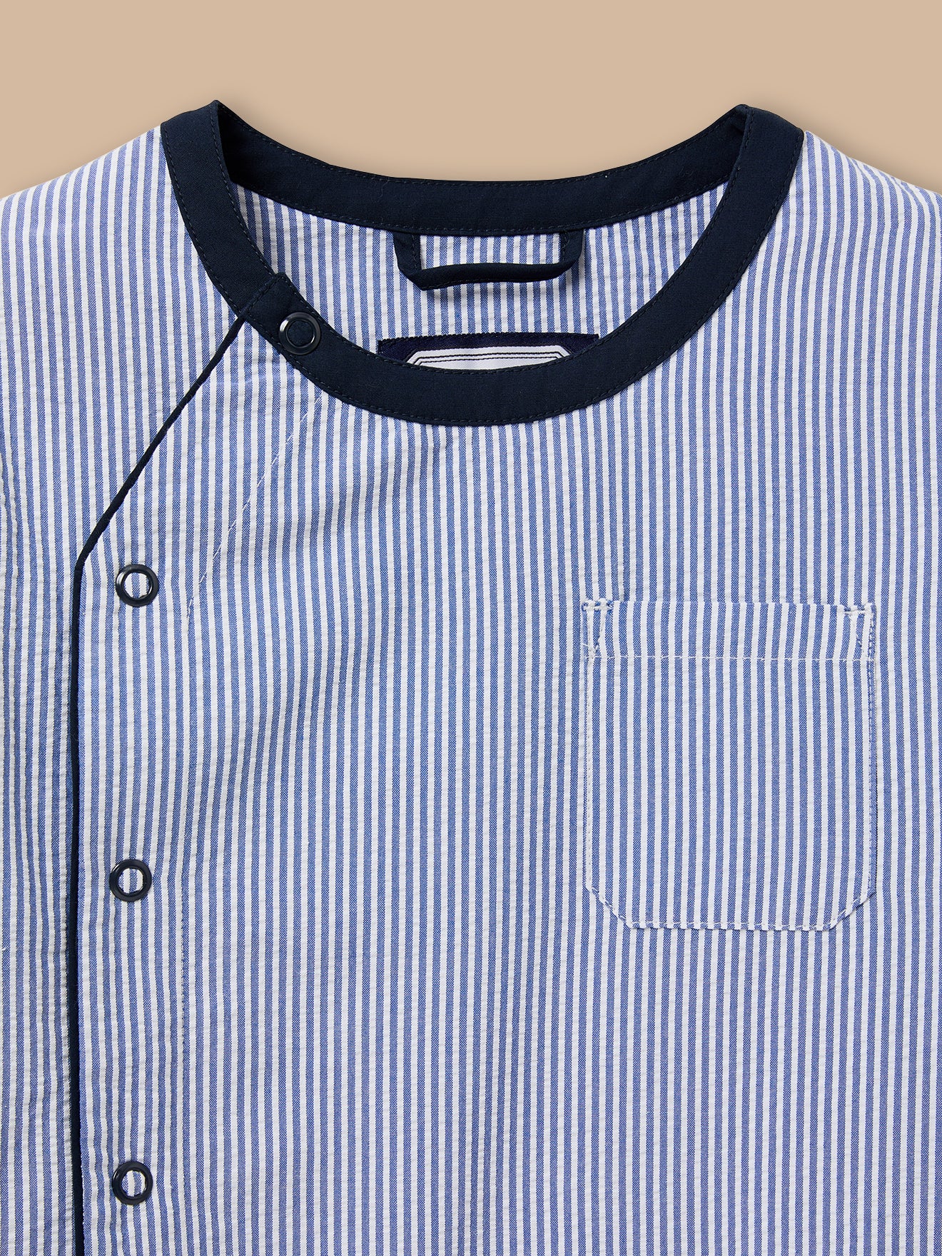 Boy's striped seersucker smock