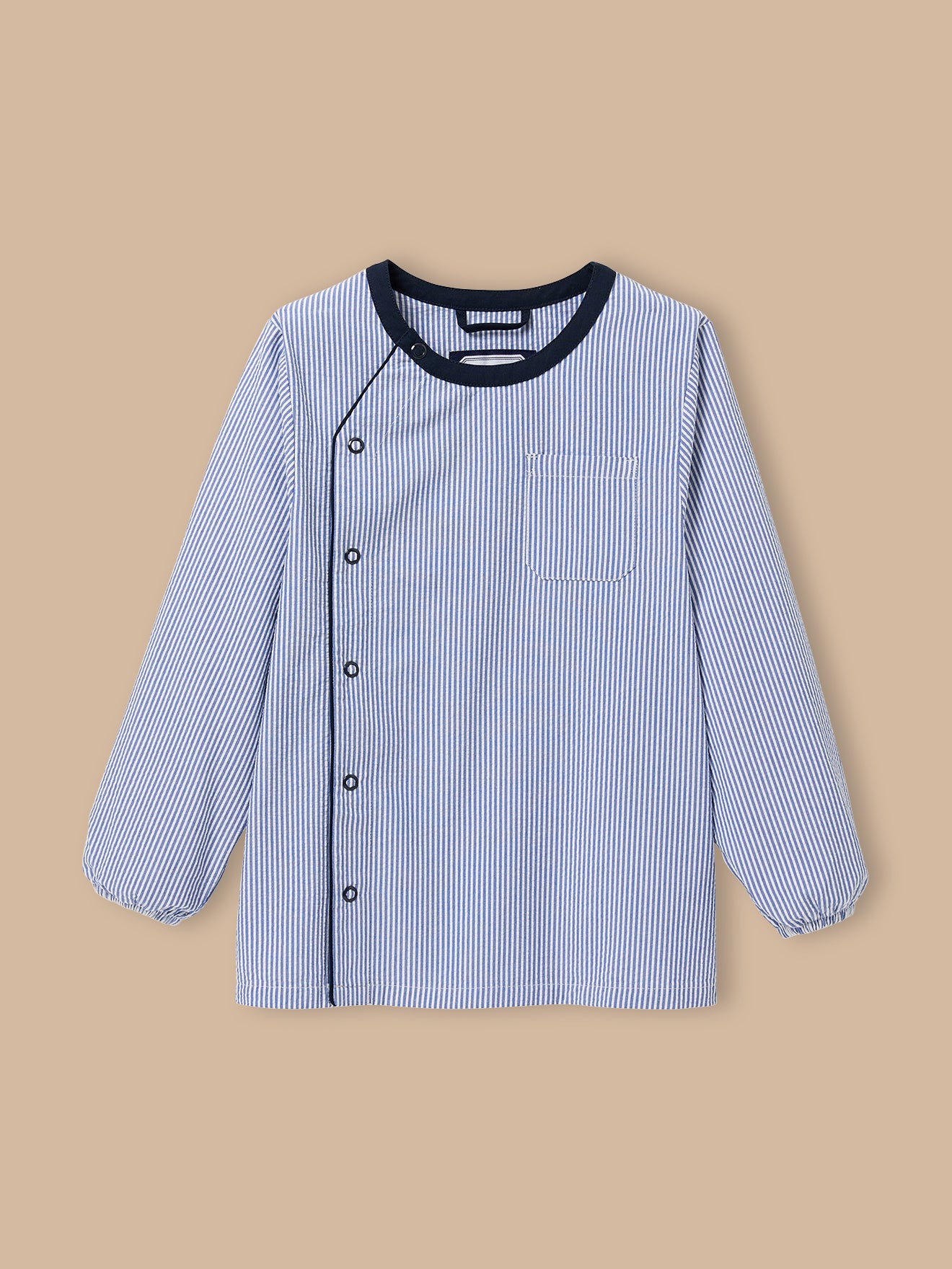 Boy's striped seersucker smock
