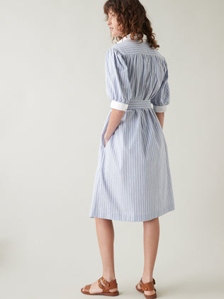 Women's vintage stripe shirt-dress