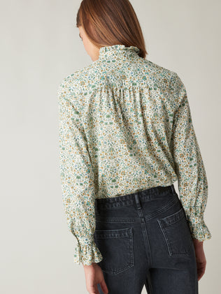 Women's ruffled shirt. Made with Liberty fabric - The Limited Collection