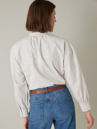 Women's Tattersall check blouse