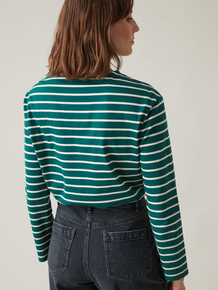 Women's sailor-stripe T-shirt