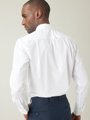 Men's Regular Fit plain easy-care poplin shirt
