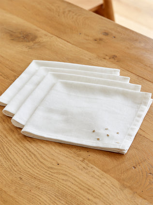 Set of 4 cotton/linen napkins
