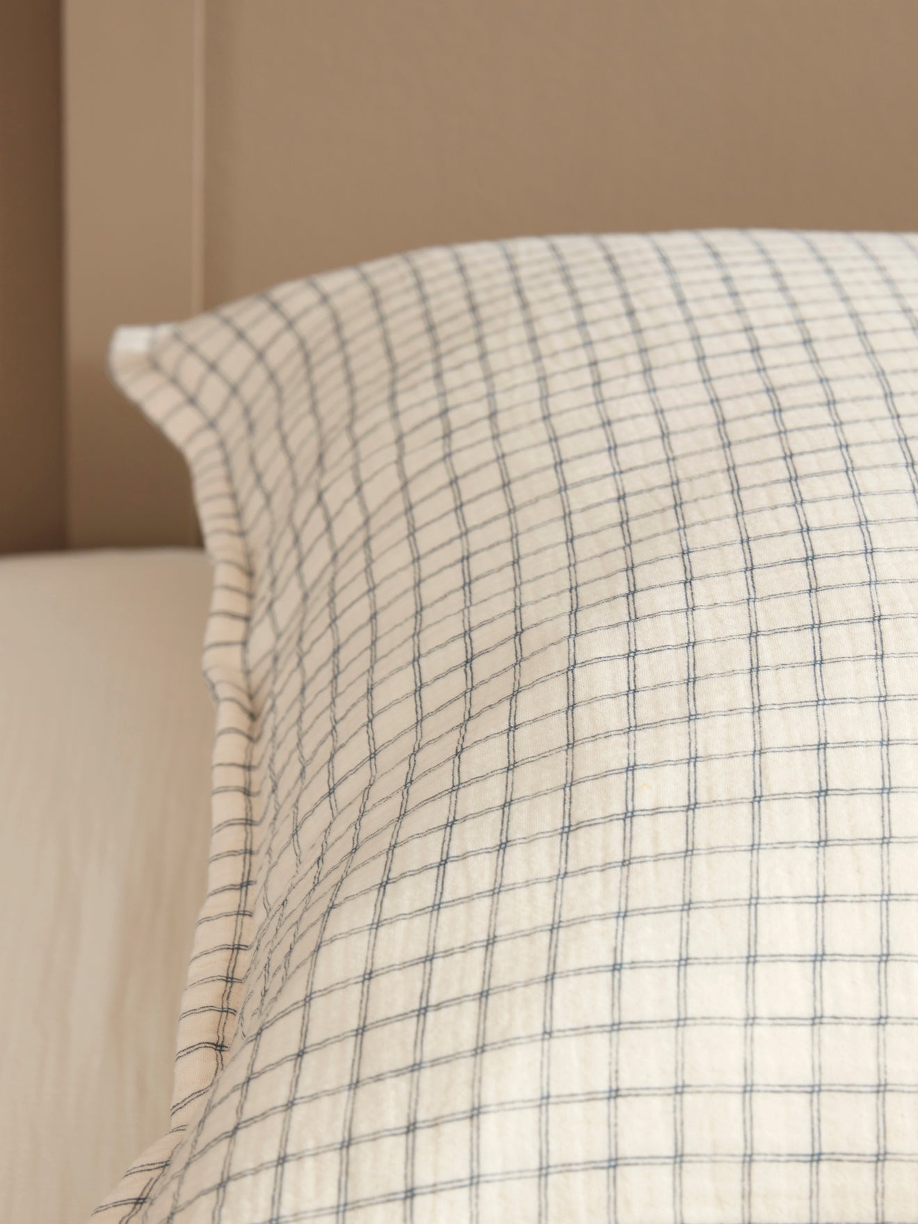 Child's Check cotton gauze duvet cover