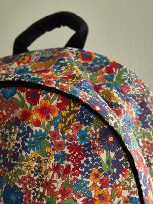 Coated backpack made with Liberty fabric