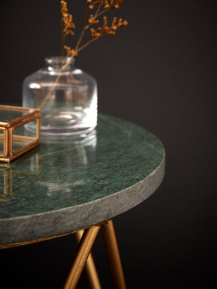 Small marble and metal table