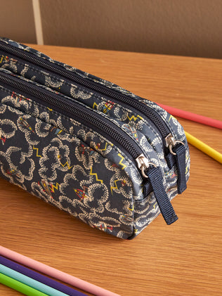 Coated pencil case made with Liberty fabric
