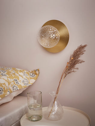 Sphere and metal wall lamp