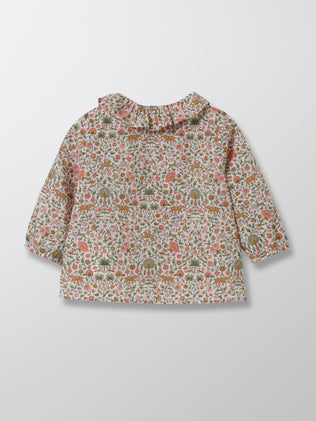 Baby's Irman floral motif blouse. Made with Liberty fabric.