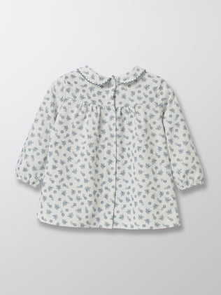 Baby's organic cotton blouse with Peter Pan collar