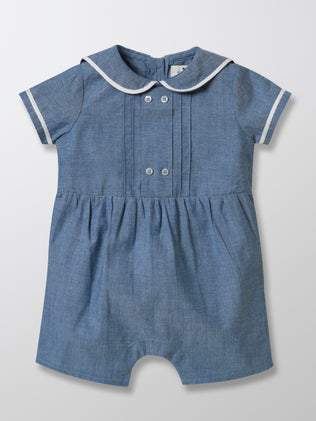 Baby's jumpsuit with sailor collar