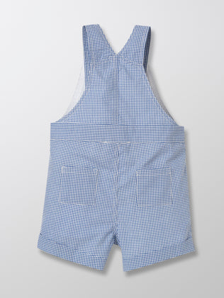 Baby's short gingham check dungarees