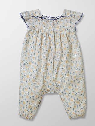 Baby's wild rose print jumpsuit