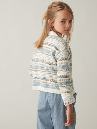 Girl's jacquard cardigan - The Family Collection