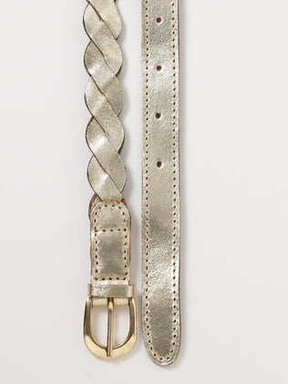 Girl's braided leather belt