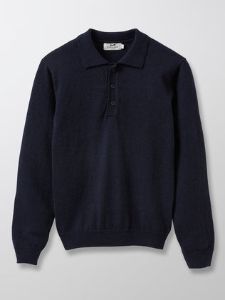 Boy's sweater with polo shirt collar