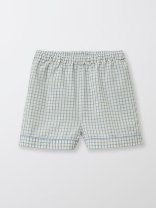 Boy's check pyjamas with shorts