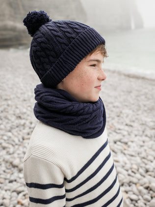 Boy's cable-knit snood