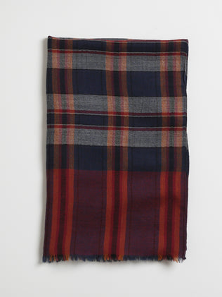 Boy's wool muslin tartan scarf